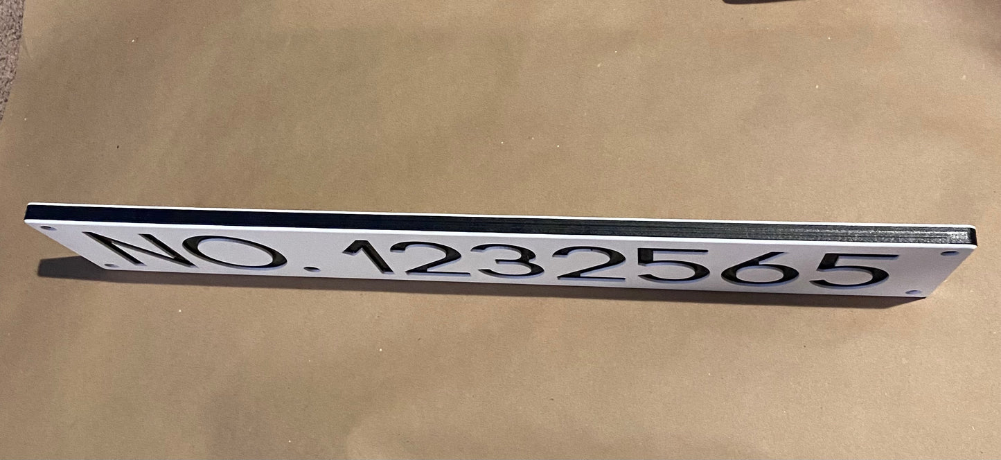 Number Plaque/Board Vessel Documentation